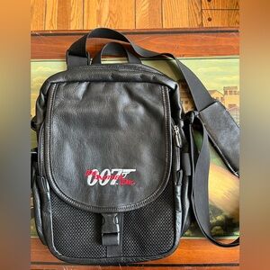 "007 Die Another Day” Leather Crossbody Satchel Messenger Bag by Roots Canada
